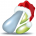 pear logo with santa hat