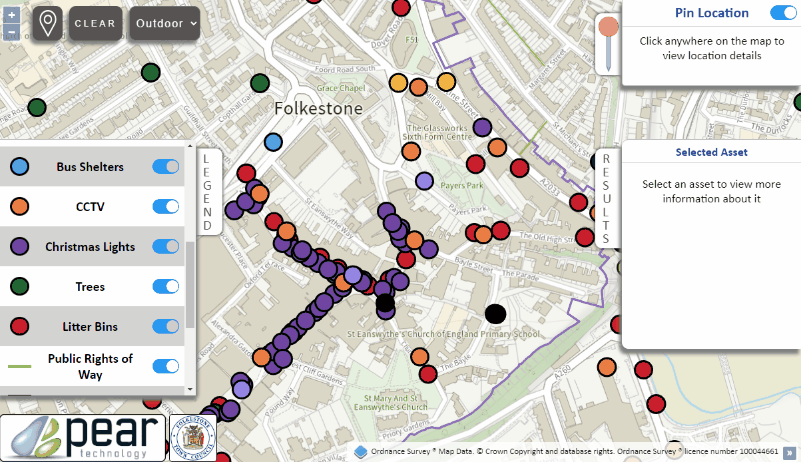 Moving image showing asset selection and asset information