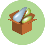 Pear logo in a box